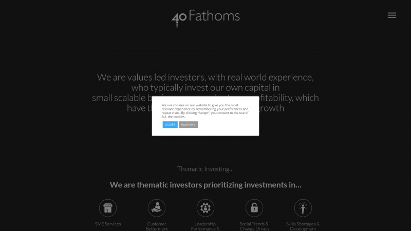 Homepage of 40fathoms