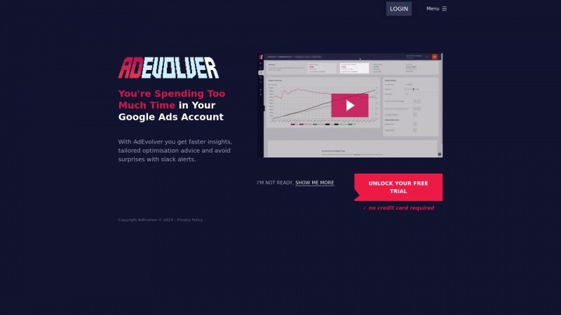 Homepage of adboozter