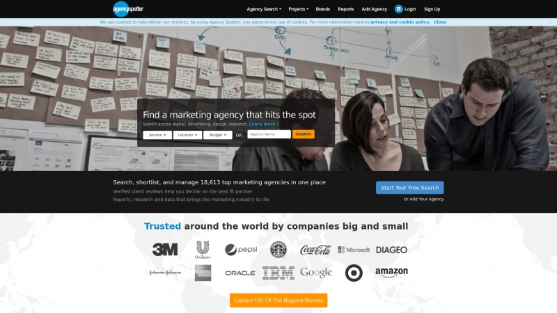 Homepage of agencyspotter