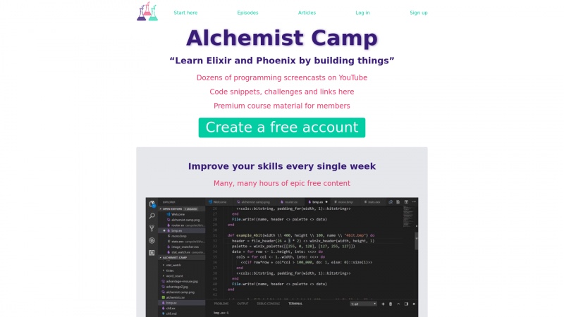 Homepage of alchemist