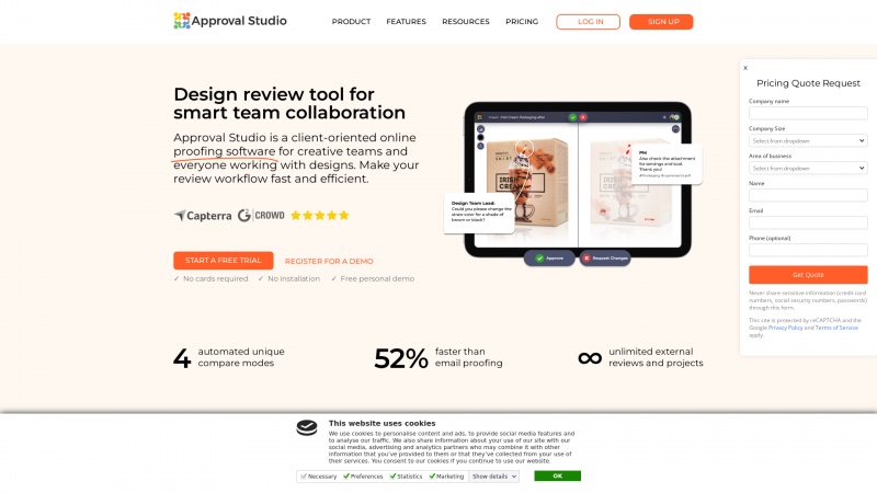 Homepage of approval