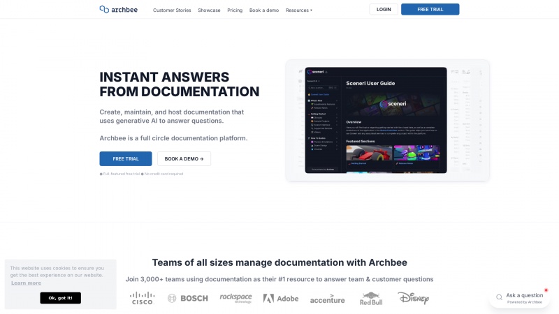 Homepage of archbee