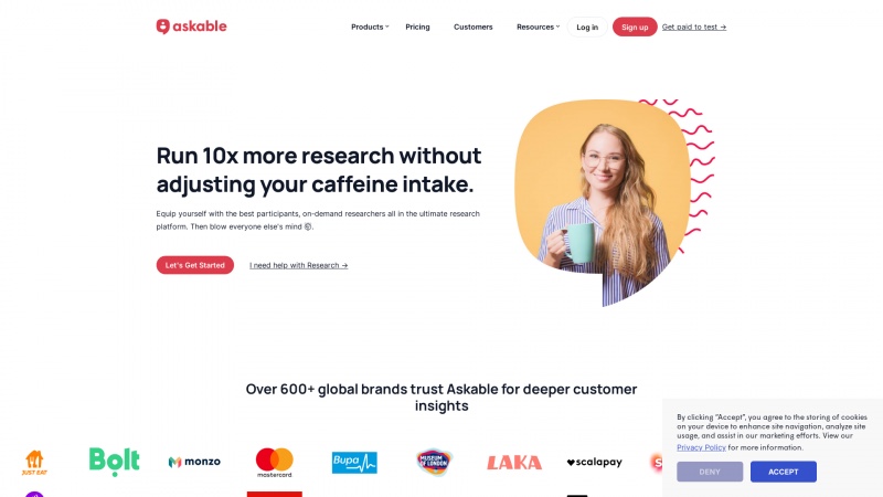 Homepage of askable