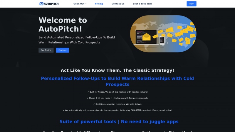 Homepage of autopitch