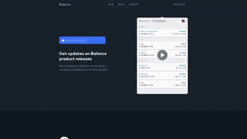 Homepage of balancemy