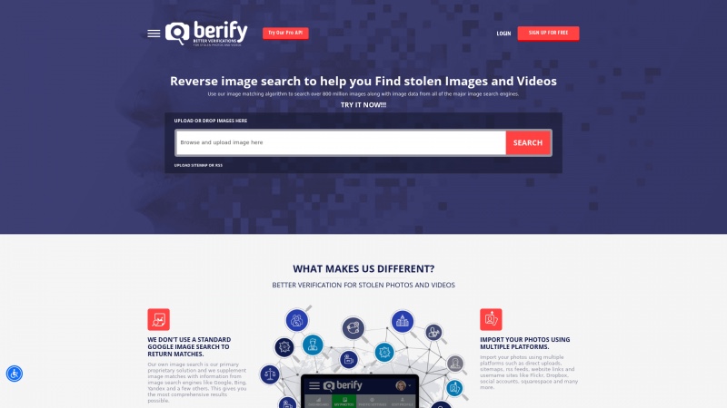 Homepage of berify