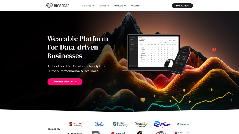 Homepage of biostrap