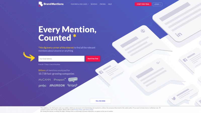 Homepage of brandmentions