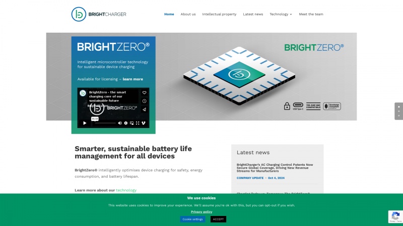 Homepage of brightcharger