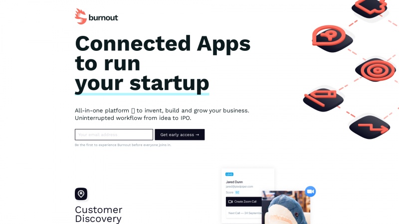 Homepage of burnout