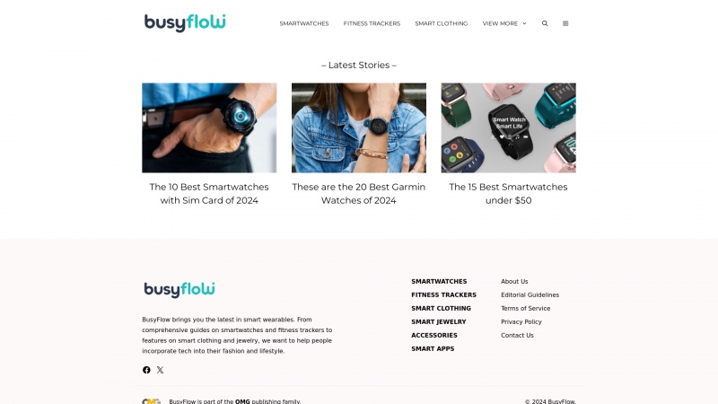 Homepage of busyflow