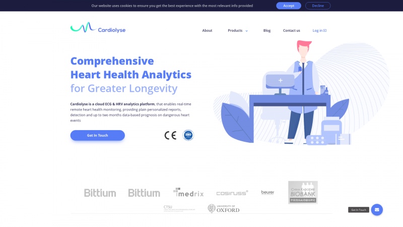 Homepage of cardiolyse