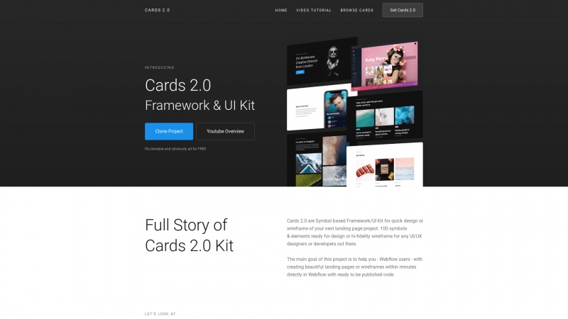 Homepage of webflow