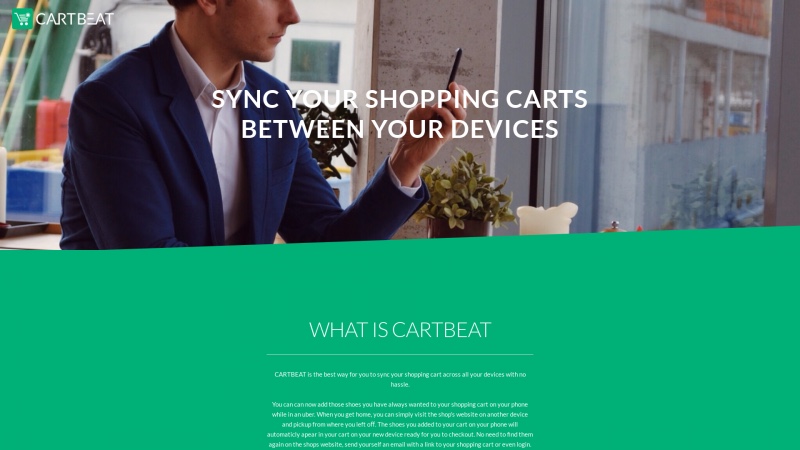 Homepage of cartbeat