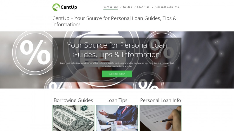 Homepage of centup