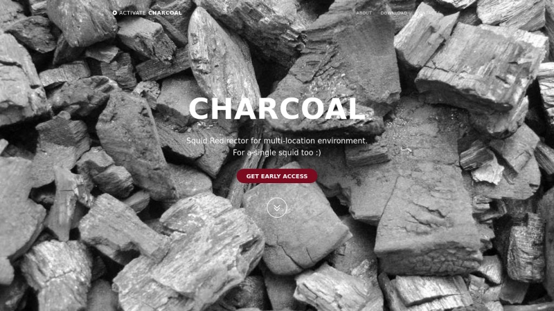 Homepage of charcoal