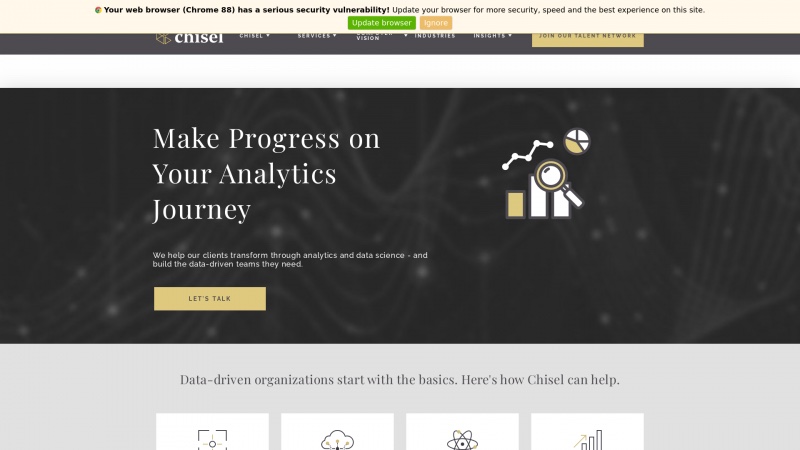 Homepage of chiselanalytics