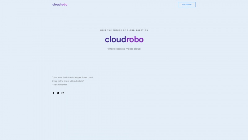 Homepage of cloudrobo