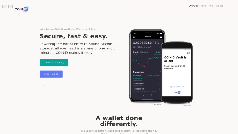 Homepage of coinid