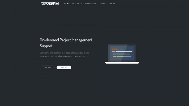 Flexible On-Demand Project Management Support for Your Organization Homepage of demandpm