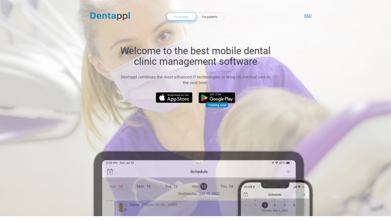 Homepage of dentappl