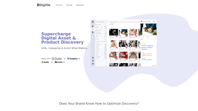 Homepage of digitile