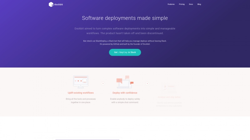 Homepage of dockbit