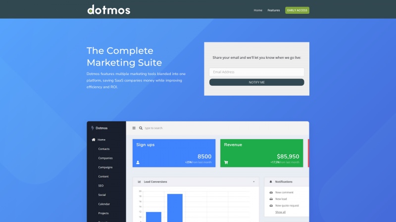 Homepage of dotmos