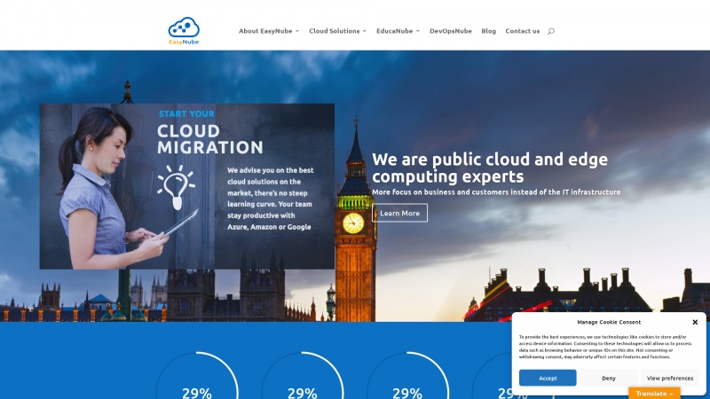 Homepage of easynube