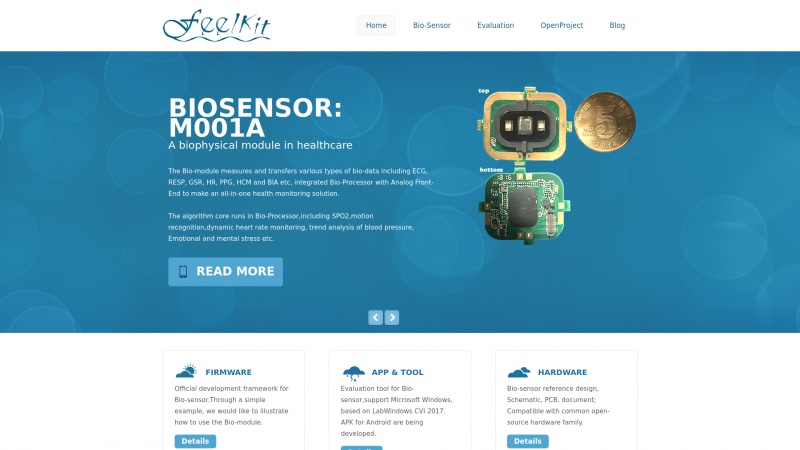 Homepage of feelkit