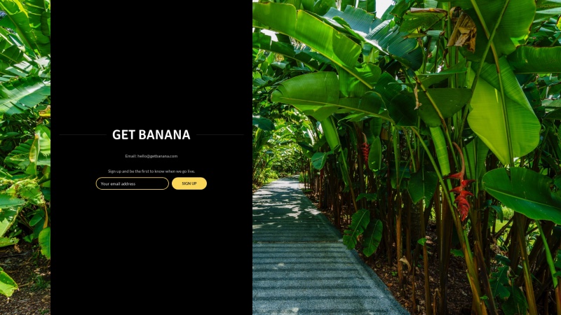 Homepage of getbanana