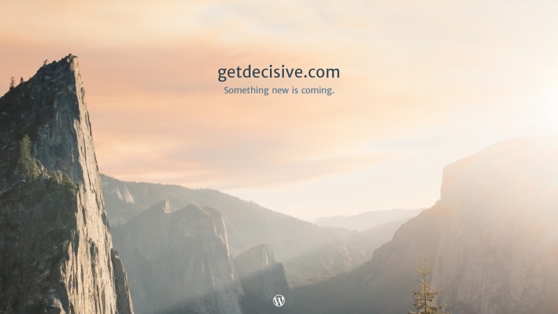 Homepage of getdecisive