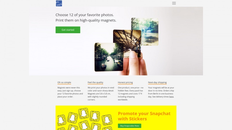 Homepage of getpicpack