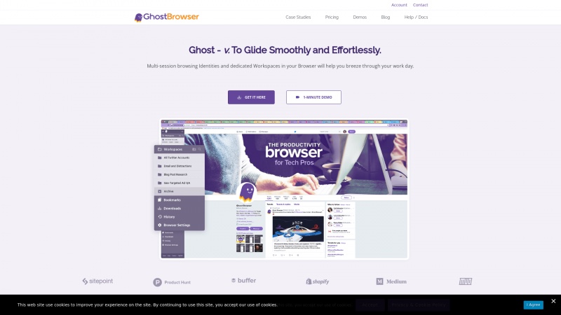 Homepage of ghostbrowser