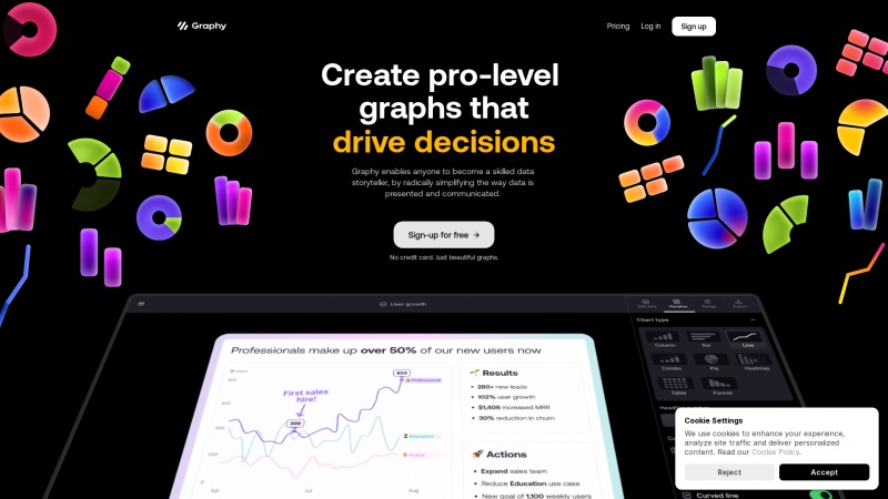 Homepage of graphyapp