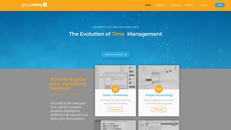 Homepage of groupthinq