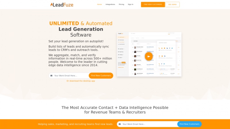 Homepage of headreach