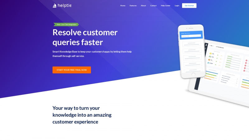 Homepage of helptier