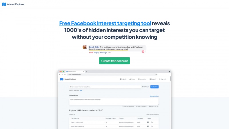 Unlock Hidden Facebook Interests with InterestExplorer - The Ultimate Tool for Targeted Advertising Homepage of interestexplorer