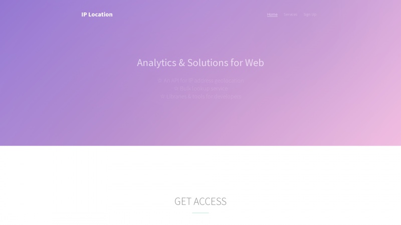 Homepage of iplocation