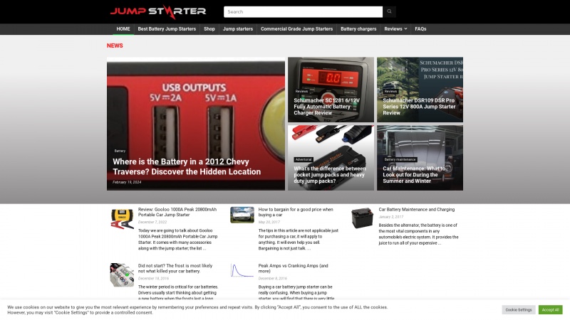 Homepage of jumpstarter