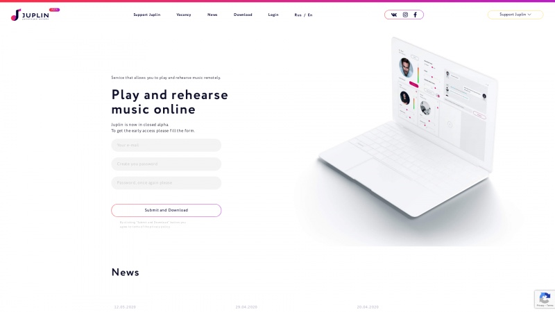 Homepage of juplin