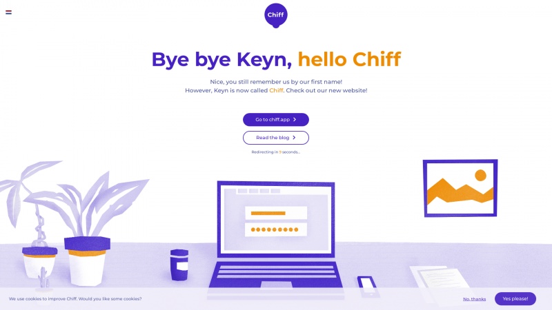 Chiff: Secure, Password-Free Login Solutions for a Seamless Experience Homepage of keyn
