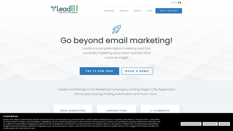 Homepage of leadbi