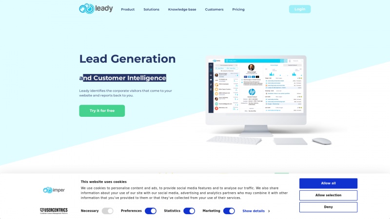 Homepage of leady