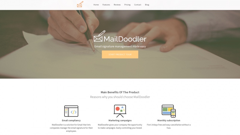 Homepage of maildoodler