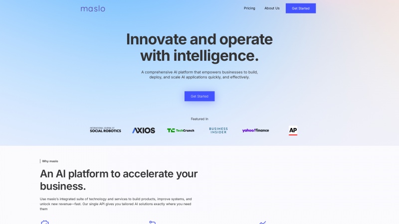 Homepage of maslo