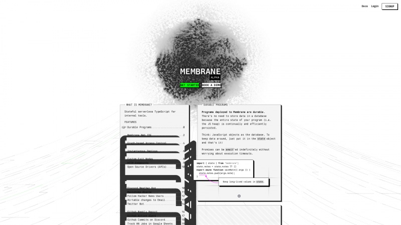 Homepage of membrane