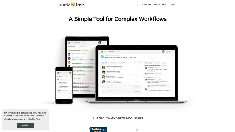 Homepage of metatask