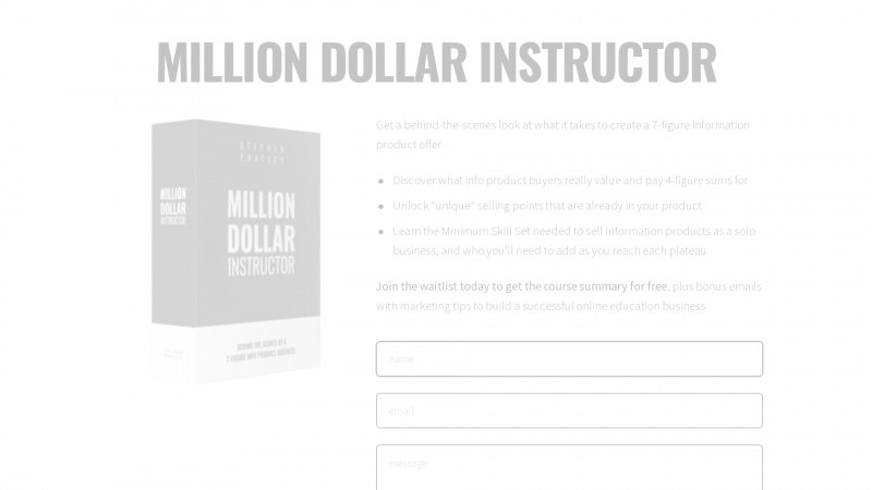 Homepage of milliondollarinstructor